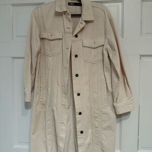 Zara Off-White Corduroy Jacket
